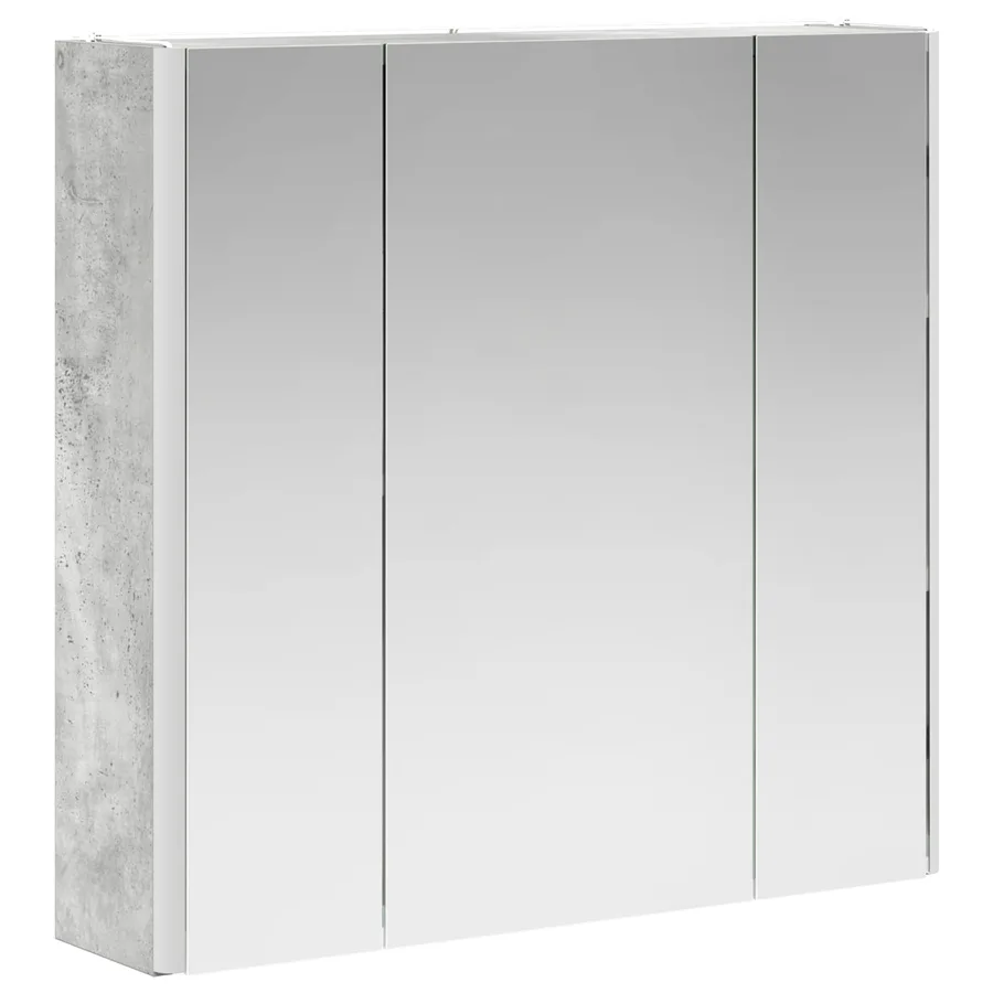Armoire Miroir de Salle de Bain Gris béton - 5
