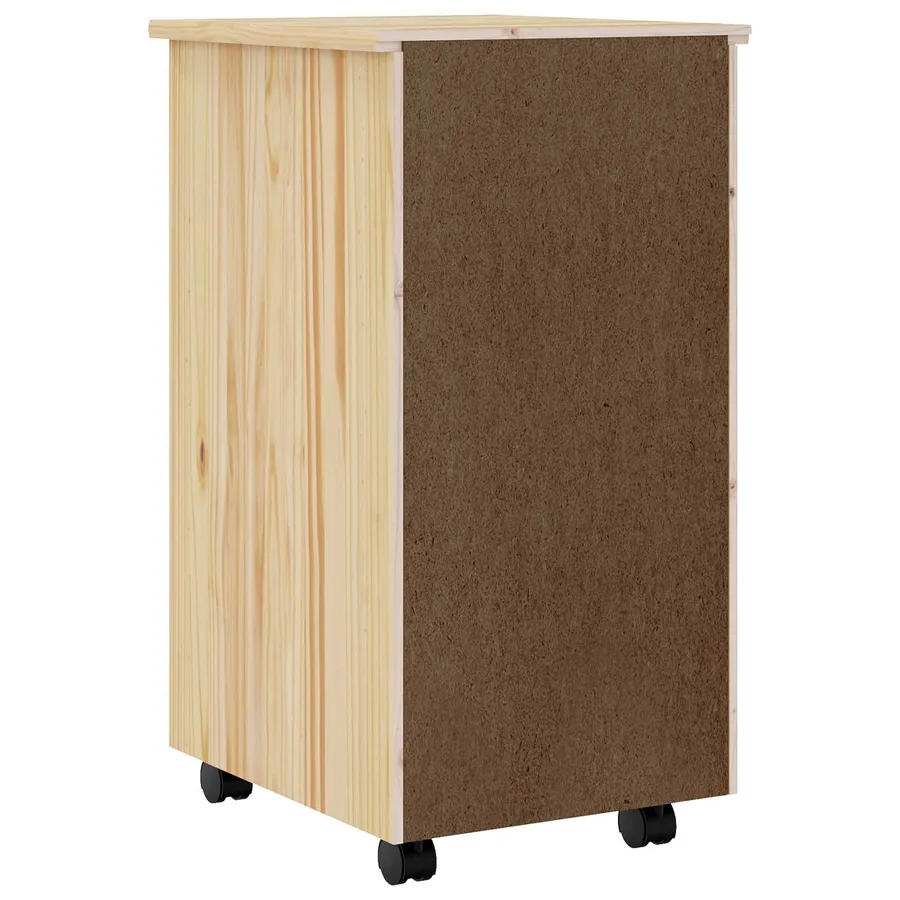 Cabinet Roulant avec Tiroirs avec roue MOSS Vernis transparent - 7