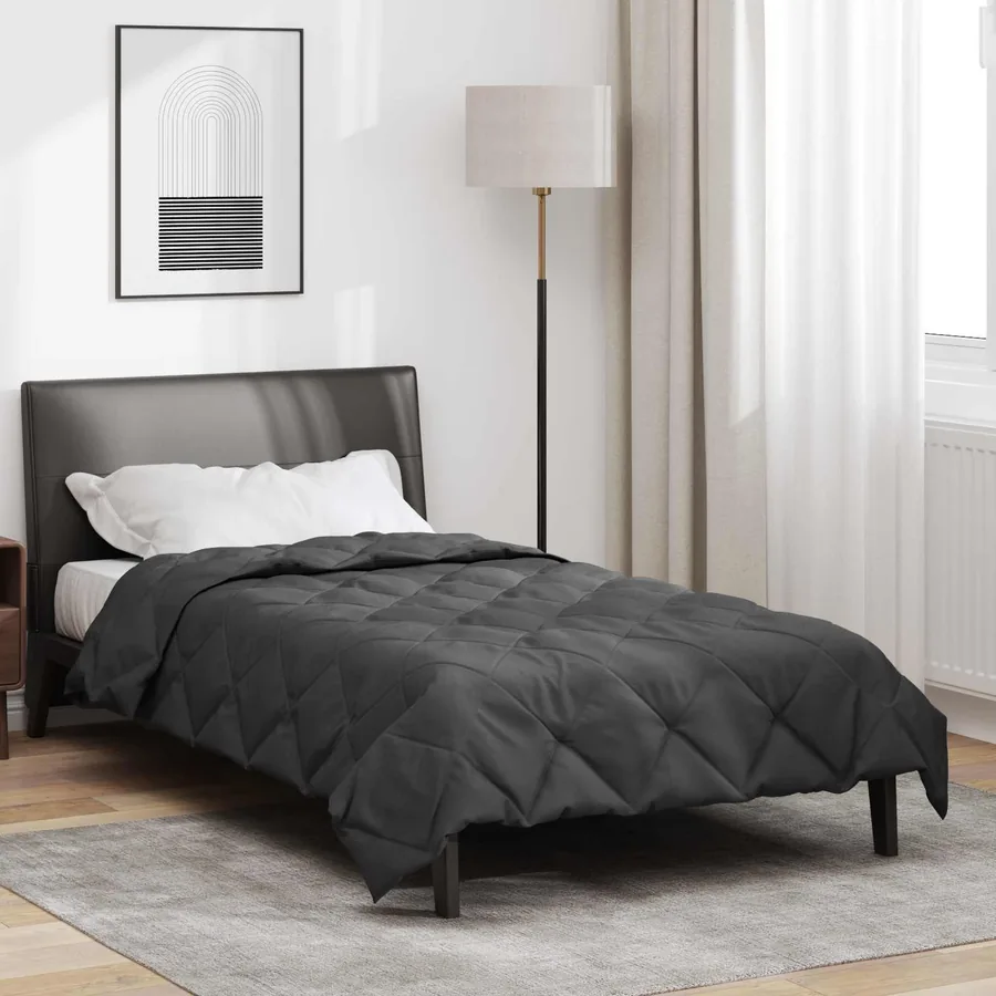 Duvet d'été simple Anthracite 220 x 140 cm Microfibre