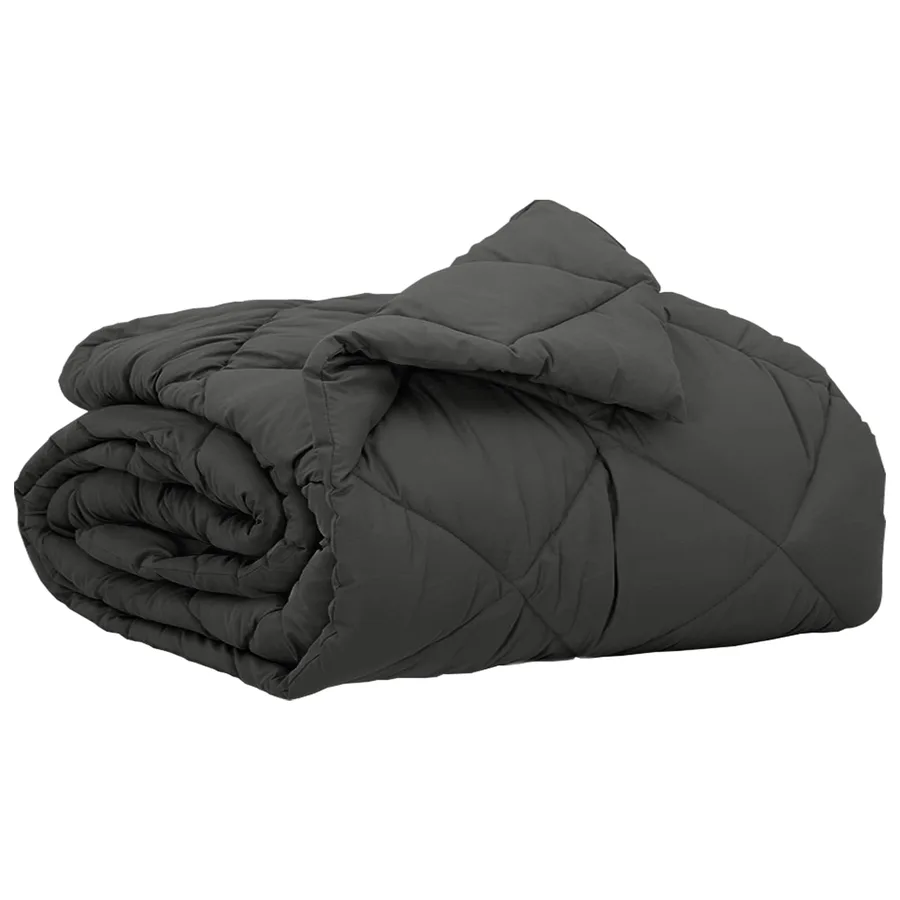 Duvet d'été simple Anthracite 220 x 140 cm Microfibre - 2