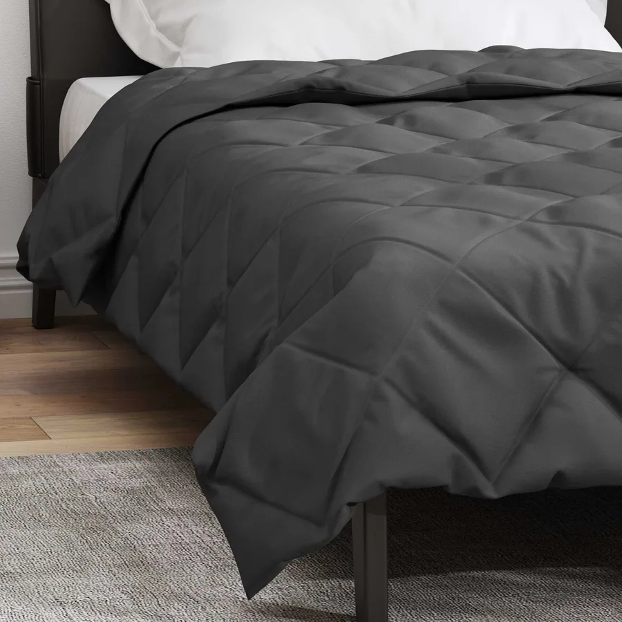Duvet d'été simple Anthracite 220 x 140 cm Microfibre - 4