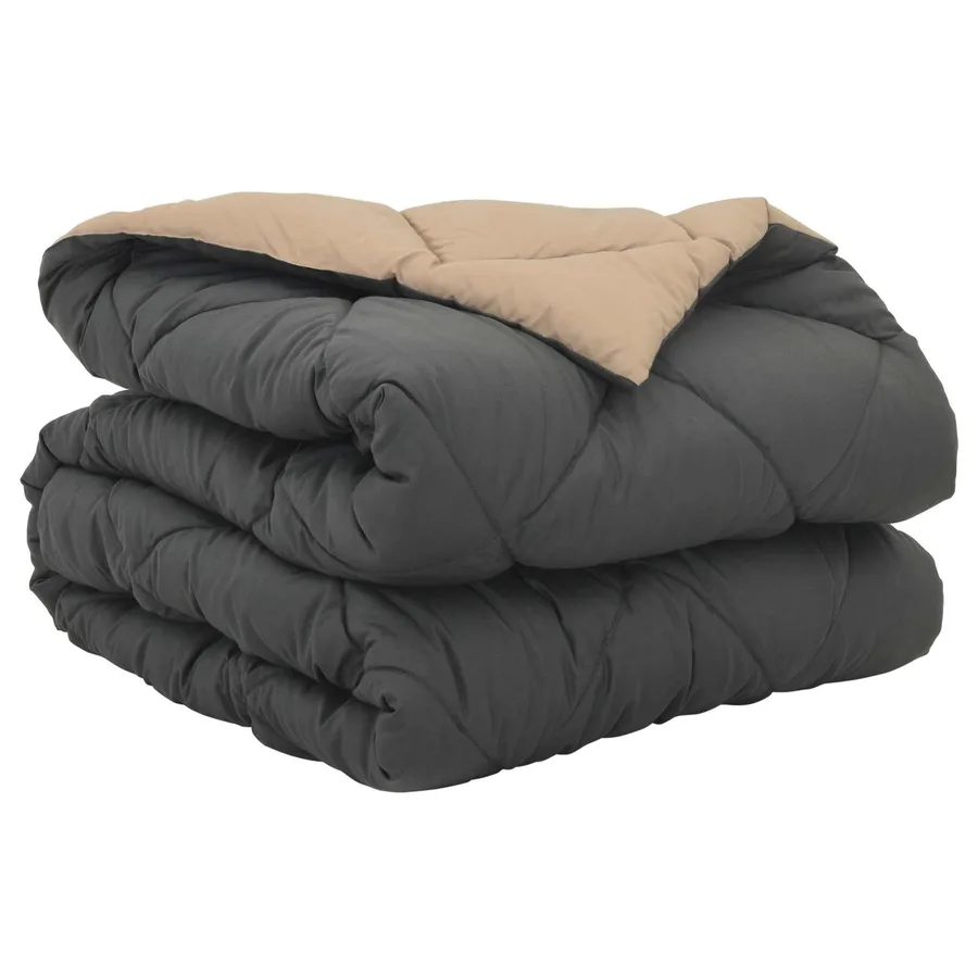 Duvet complet toute l'année Anthracite et Taupe 155 x 220 cm - 2