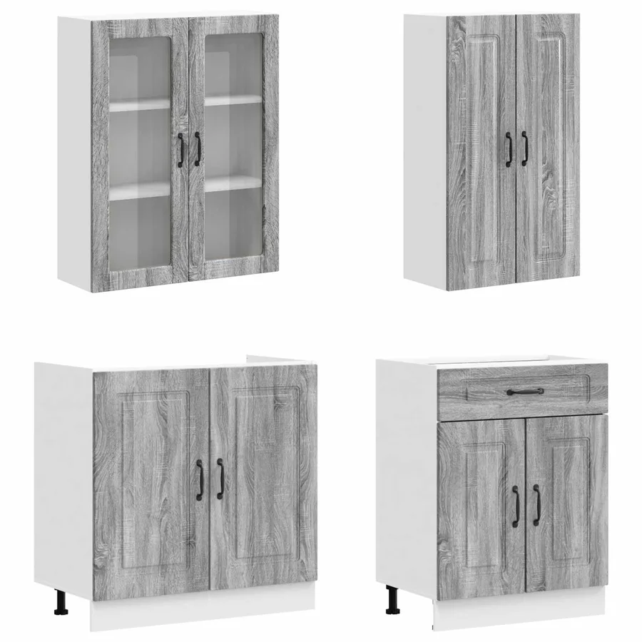 Unité de cuisine KALMAR 8 pcs Sonoma gris Bois d'ingénierie - 3