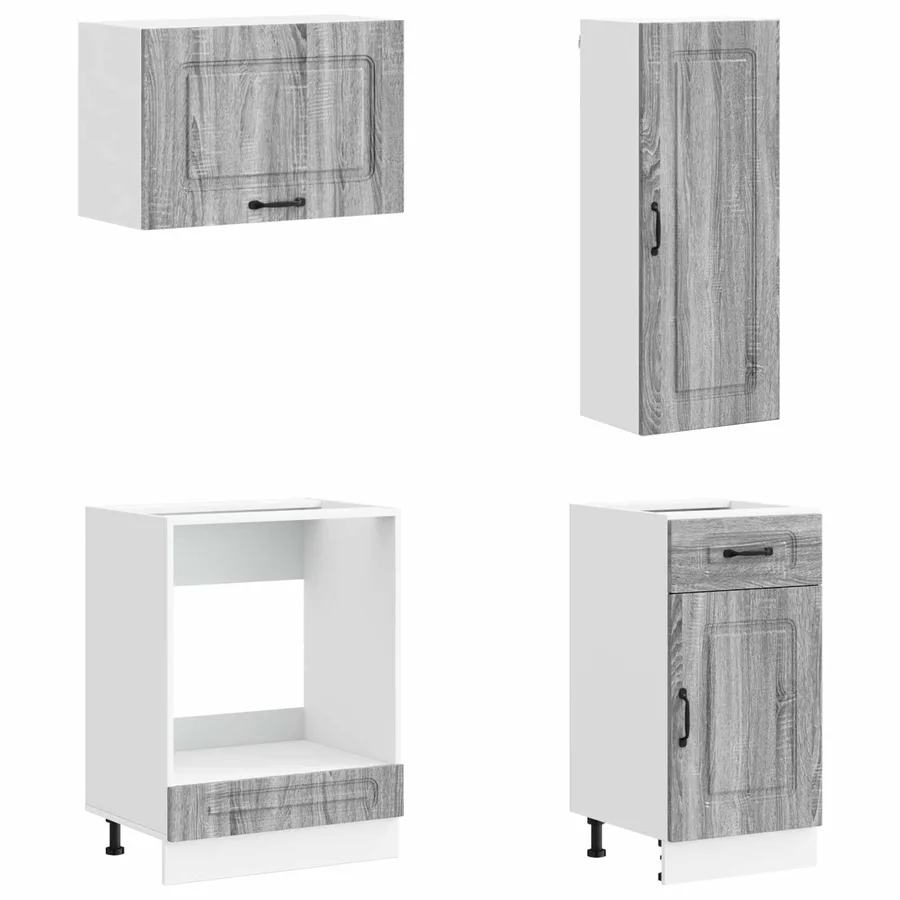Unité de cuisine KALMAR 8 pcs Sonoma gris Bois d'ingénierie - 4