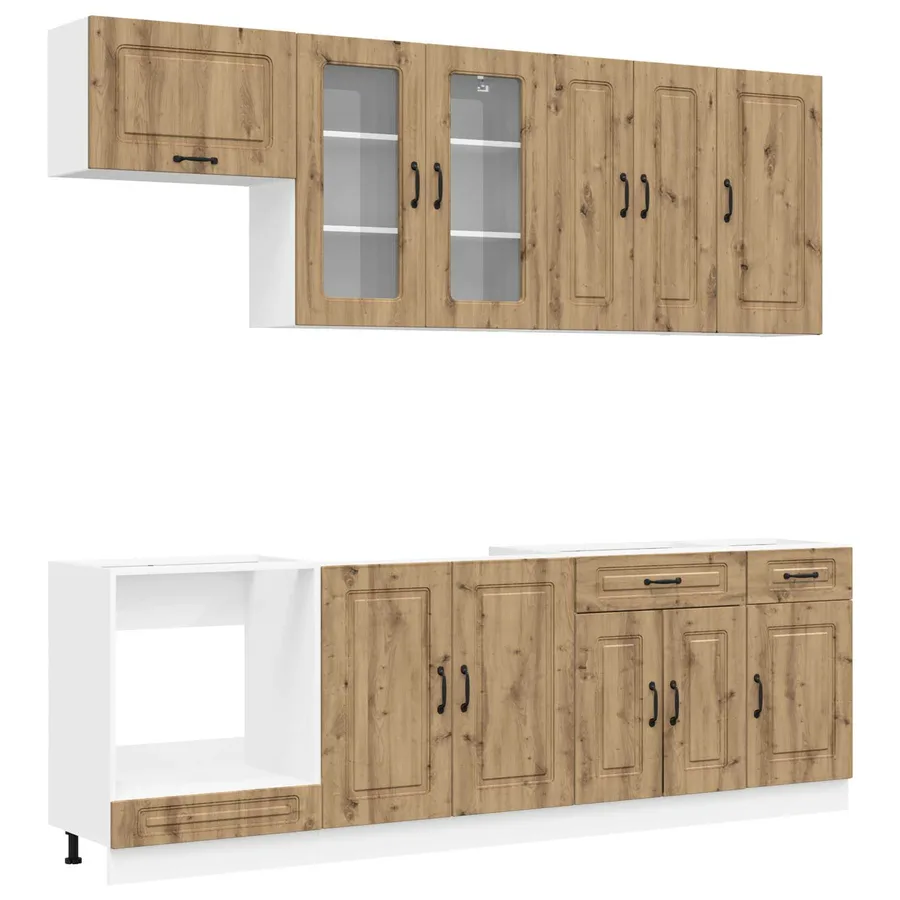 Unité de cuisine KALMAR 8 pcs Chêne artisanal Bois d'ingénierie - 2