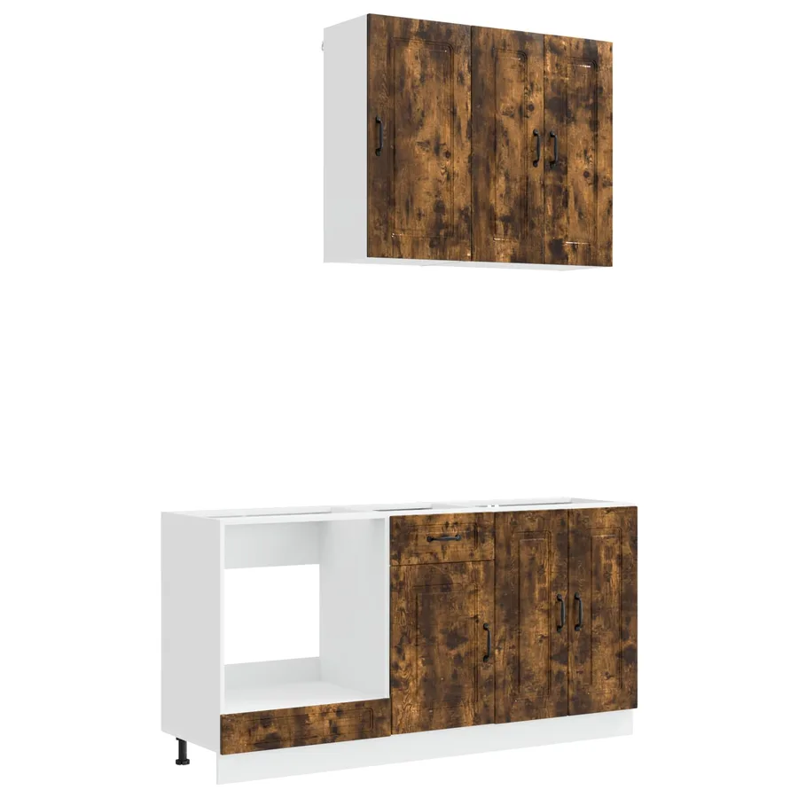 Unité de cuisine KALMAR 5 pcs Chêne fumé Bois d'ingénierie - 2