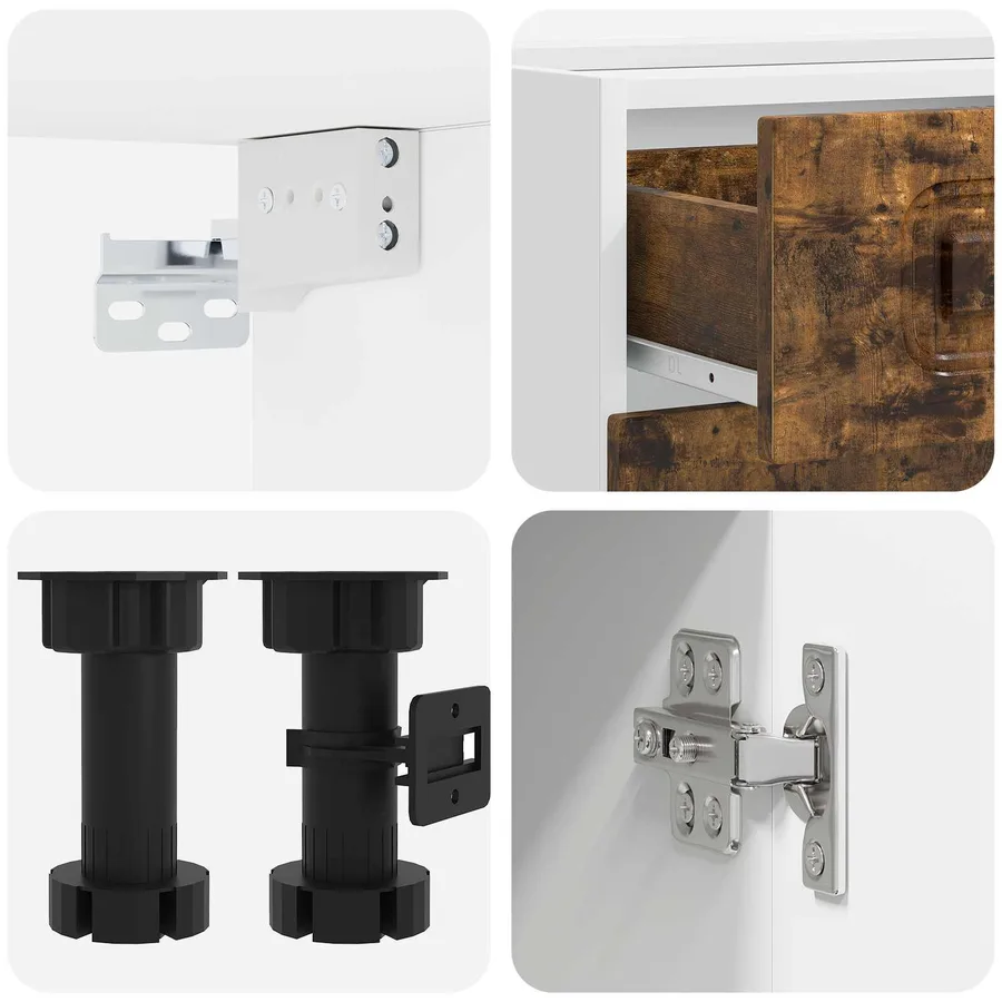 Unité de cuisine KALMAR 5 pcs Chêne fumé Bois d'ingénierie - 4