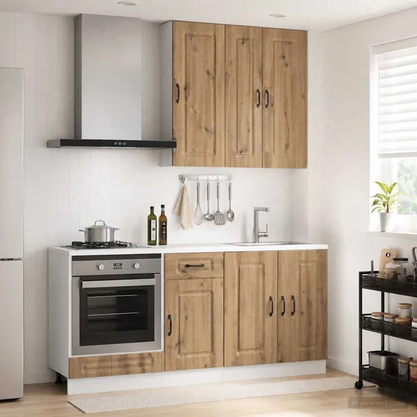 Unité de cuisine KALMAR 5 pcs Chêne artisanal Bois d'ingénierie