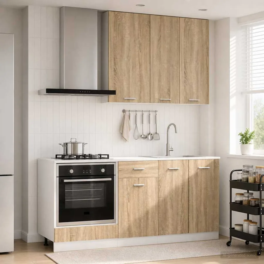 Unité de cuisine LYON 5 pcs Chêne Sonoma Bois d'ingénierie