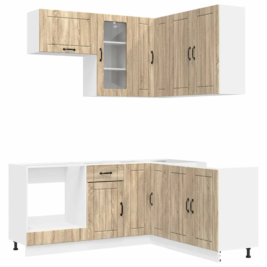 Unité de cuisine LUCCA 8 pcs Chêne Sonoma Bois d'ingénierie - 2