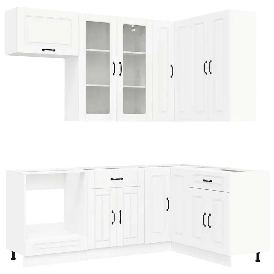 Unité de cuisine KALMAR 8 pcs Blanc Bois d'ingénierie - 2
