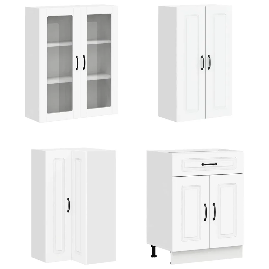 Unité de cuisine KALMAR 8 pcs Blanc Bois d'ingénierie - 3