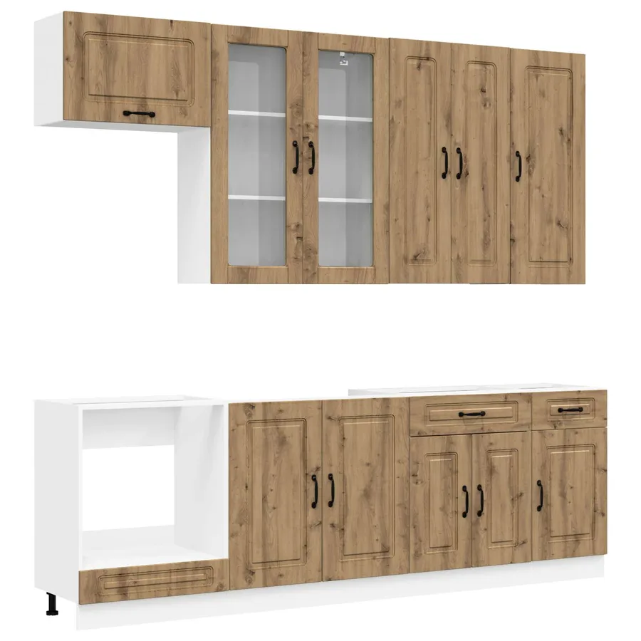 Unité de cuisine KALMAR 8 pcs Chêne artisanal Bois d'ingénierie - 2
