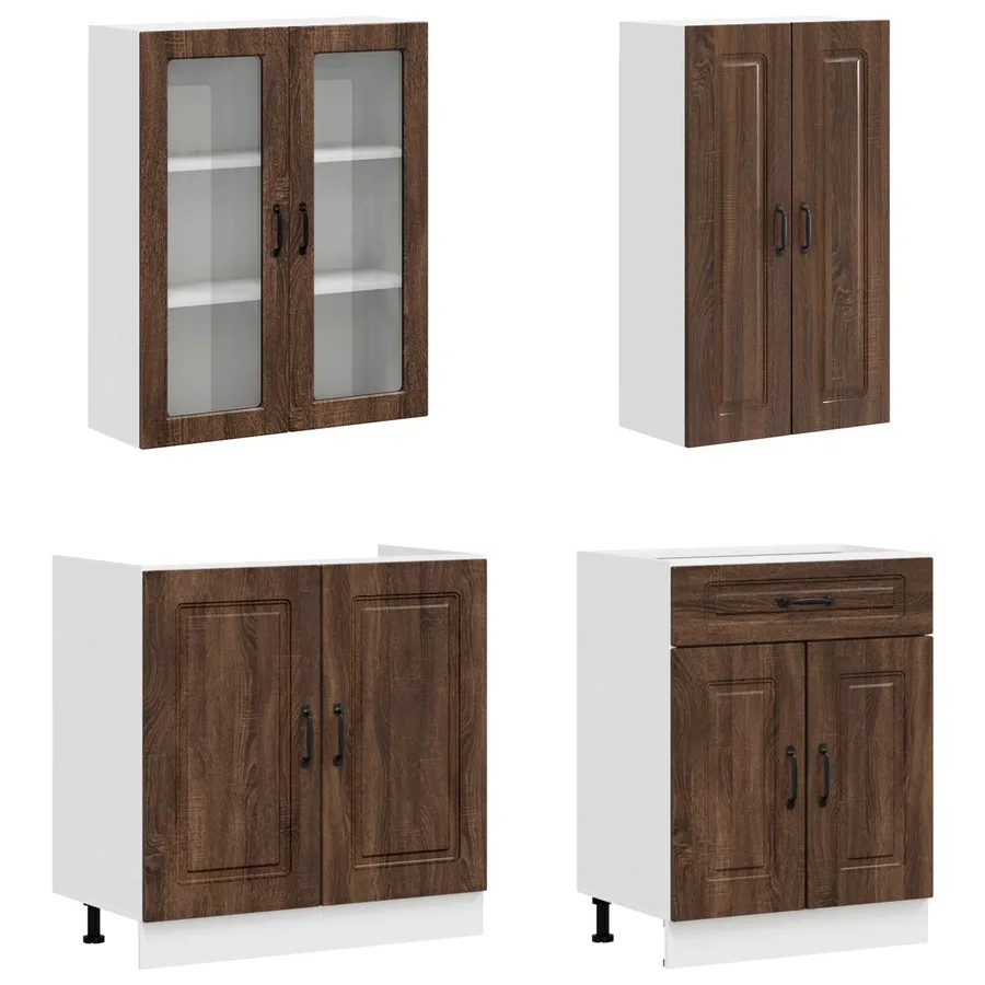 Unité de cuisine KALMAR 8 pcs Chêne brun Bois d'ingénierie - 3