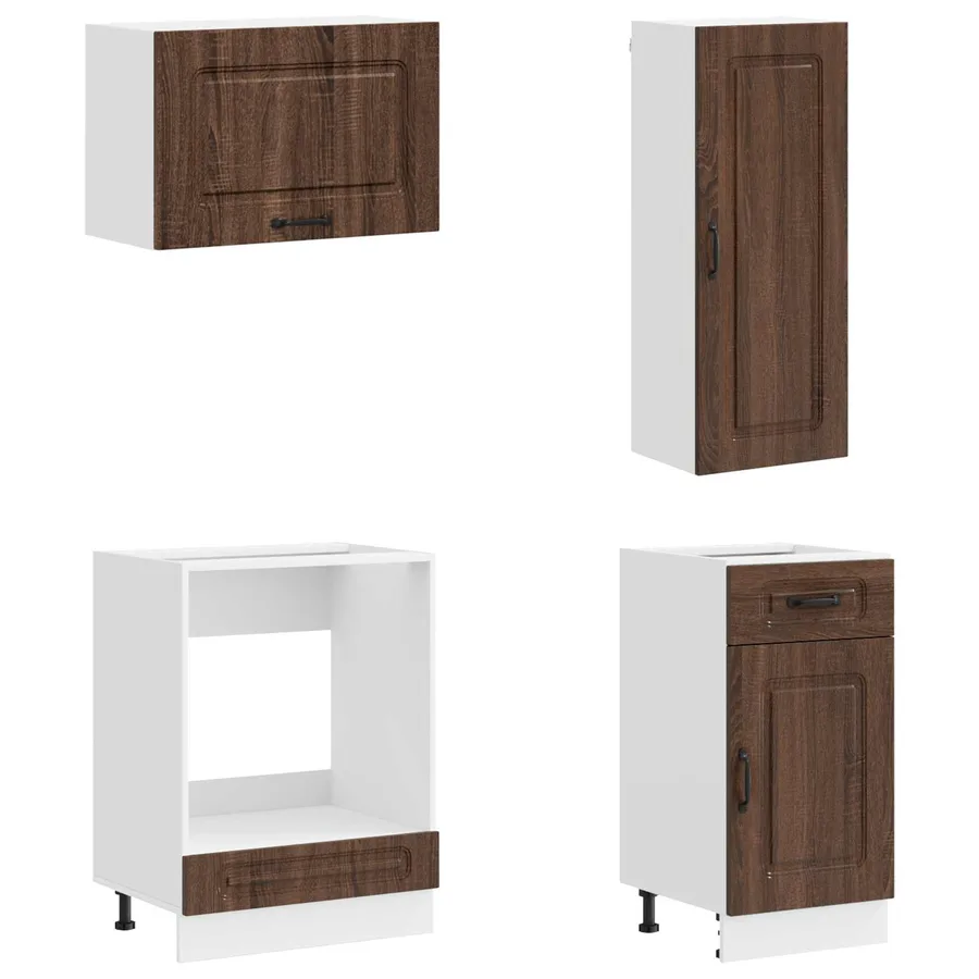 Unité de cuisine KALMAR 8 pcs Chêne brun Bois d'ingénierie - 4
