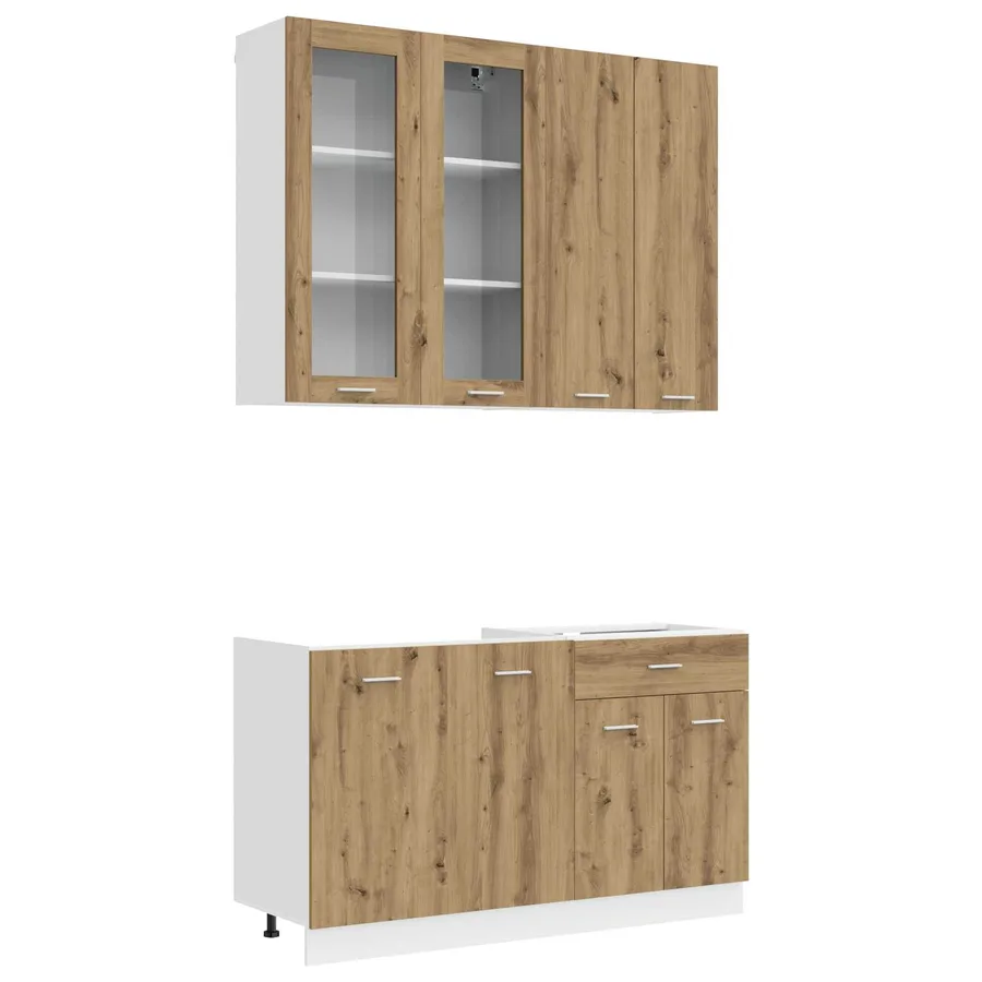 Unité de cuisine LYON 4 pcs Chêne artisanal Bois d'ingénierie - 2