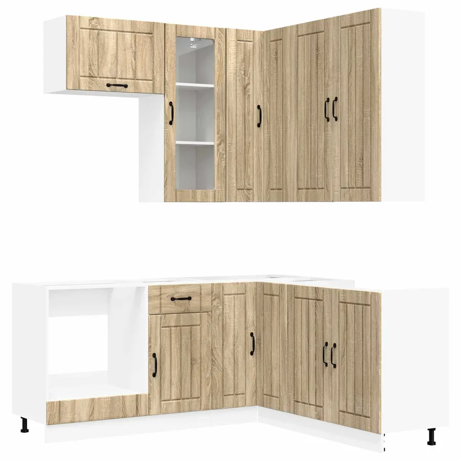 Unité de cuisine LUCCA 8 pcs Chêne Sonoma Bois d'ingénierie - 2