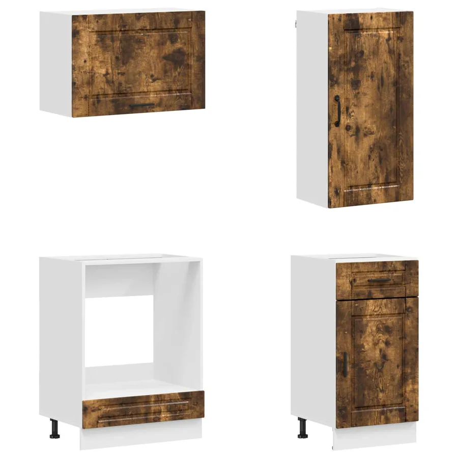 Unité de cuisine PORTO 8 pcs Chêne fumé Bois d'ingénierie - 4