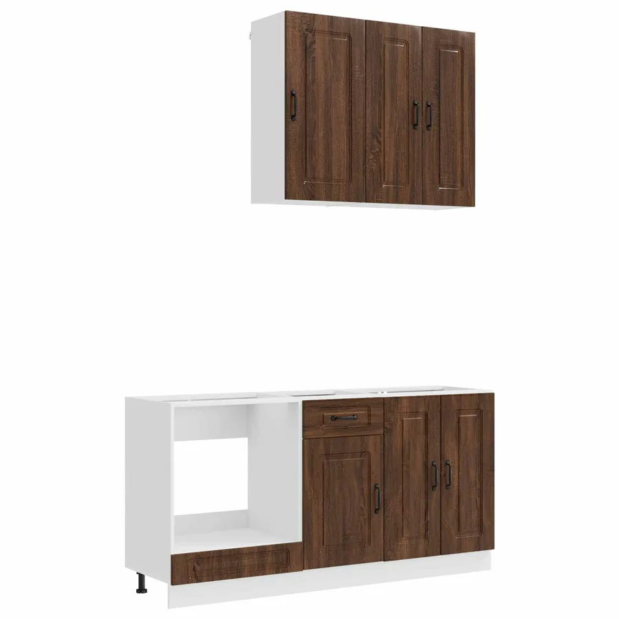 Unité de cuisine KALMAR 5 pcs Chêne brun Bois d'ingénierie - 2