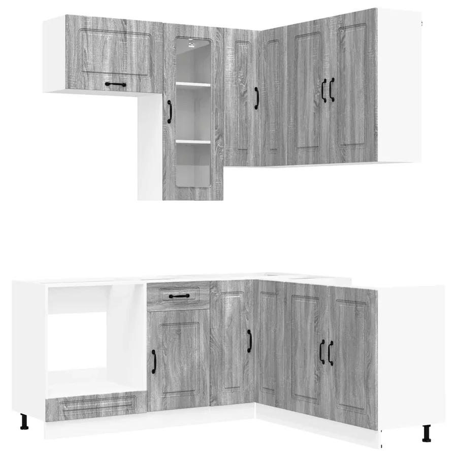 Unité de cuisine KALMAR 8 pcs Sonoma gris Bois d'ingénierie - 2