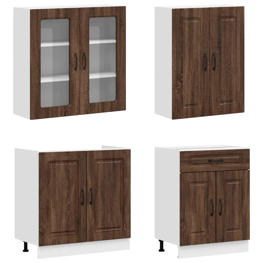Unité de cuisine KALMAR 8 pcs Chêne brun Bois d'ingénierie - 3