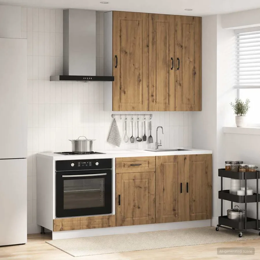Unité de cuisine PORTO 5 pcs Chêne artisanal Bois d'ingénierie