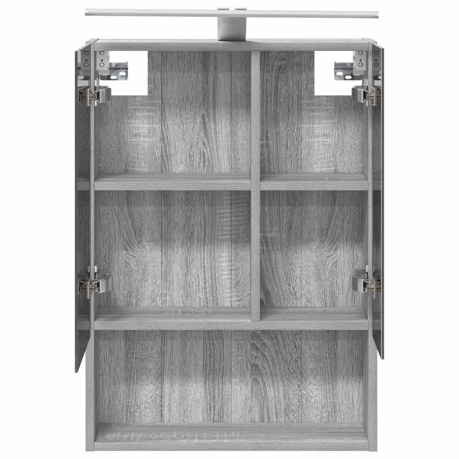 Armoire Miroir de Salle de Bain Gris Sonoma 50 x 14,5 x 70 cm - 7