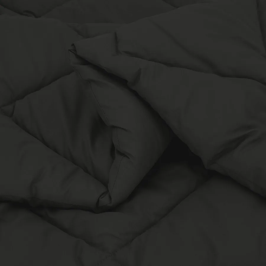 Duvet d'été simple Noir 220 x 155 cm Microfibre - 5
