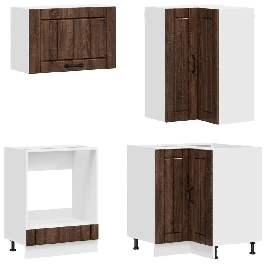 Unité de cuisine LUCCA 8 pcs Chêne brun Bois d'ingénierie - 4