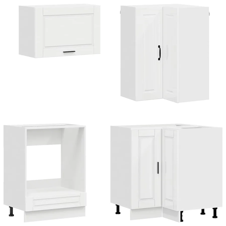 Unité de cuisine PORTO 8 pcs Blanc brillant Bois d'ingénierie - 4
