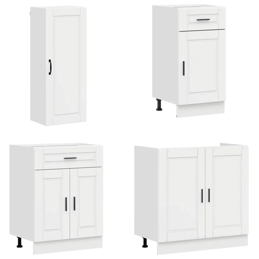 Unité de cuisine PORTO 8 pcs Blanc brillant Bois d'ingénierie - 3