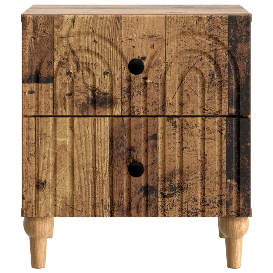 Cabinet de chevet avec tiroir Bois ancien 43 x 34,5 x 48 cm - 5