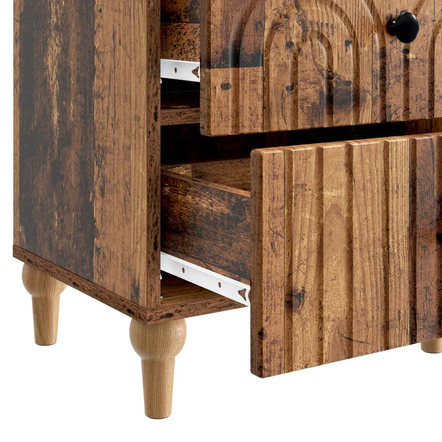 Cabinet de chevet avec tiroir Bois ancien 43 x 34,5 x 48 cm - 9