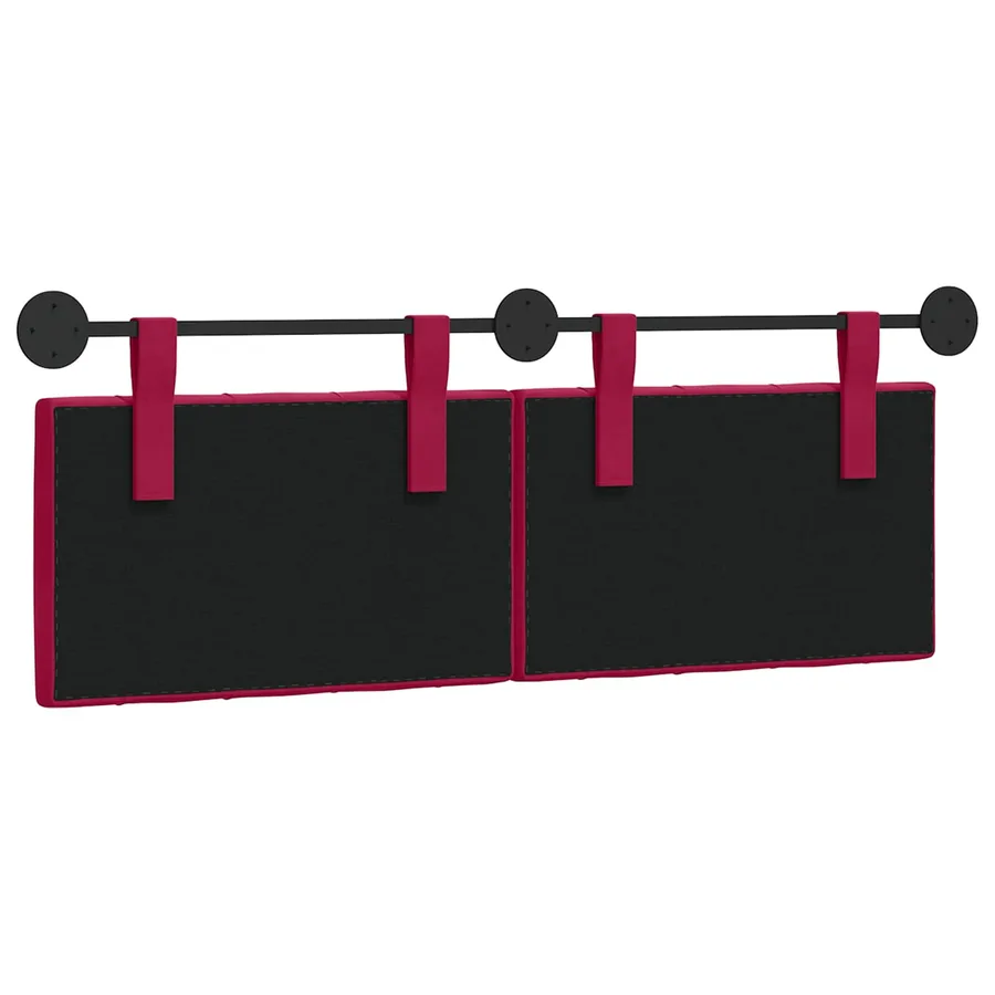 Tête de lit suspendue Avec lumière LED Bordeaux Velours - 7