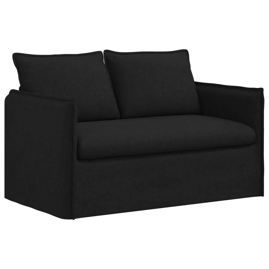 Canapé Noir 136 x 82 x 85 cm tissu - 2