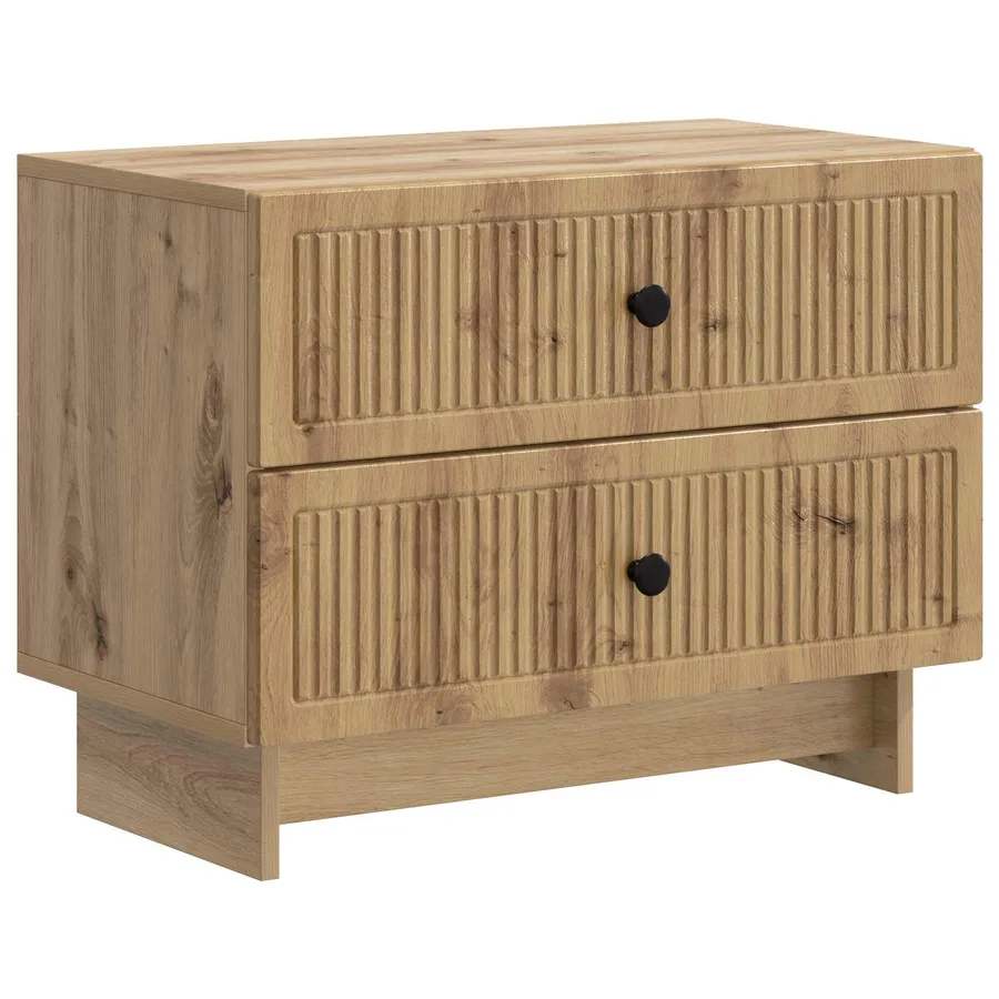 Cabinet de chevet Chêne artisanal 62 x 34,5 x 47,5 cm - 2