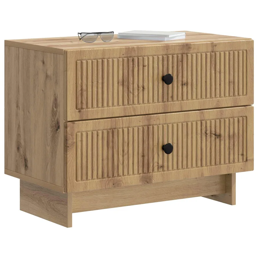 Cabinet de chevet Chêne artisanal 62 x 34,5 x 47,5 cm - 3