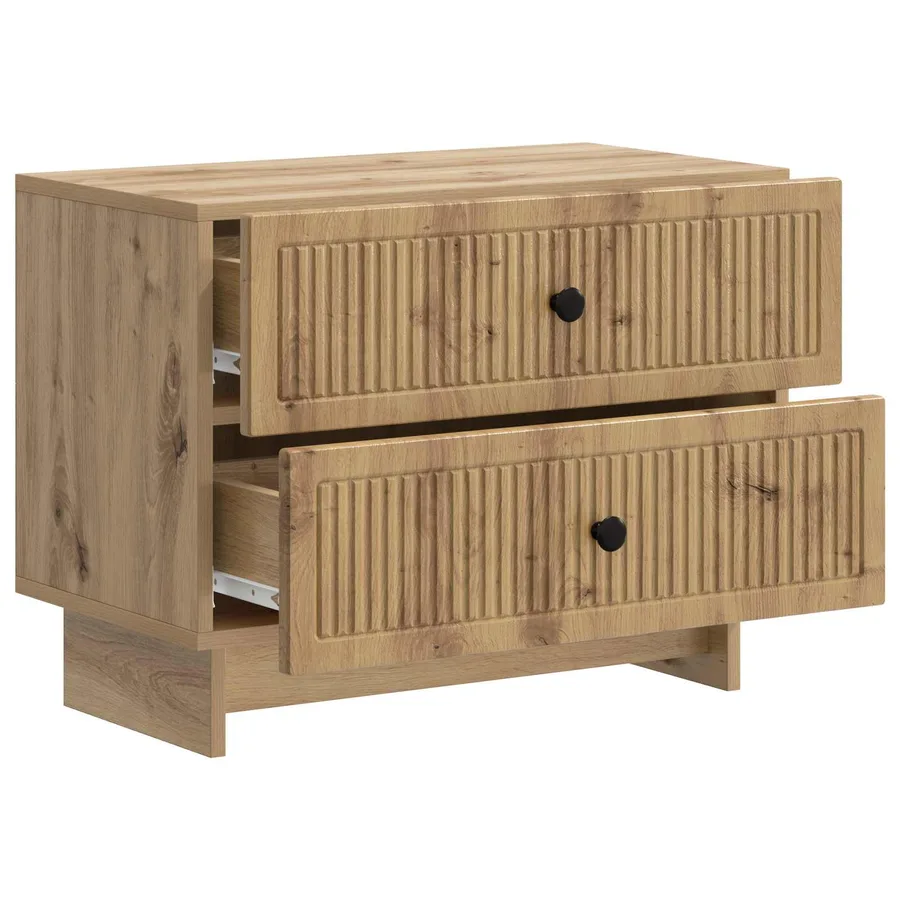 Cabinet de chevet Chêne artisanal 62 x 34,5 x 47,5 cm - 4