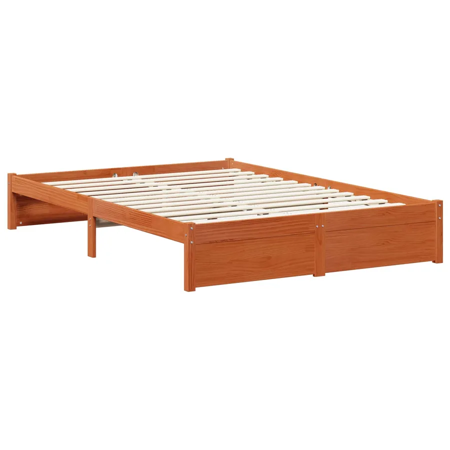 Cadre de lit Cire marron 150 x 200 cm Bois de Pin Massif - 4
