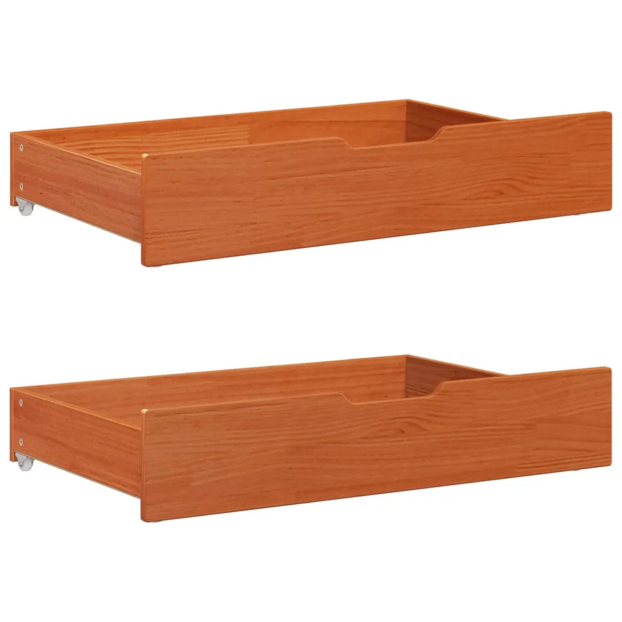 Cadre de lit Cire marron 150 x 200 cm Bois de Pin Massif - 5
