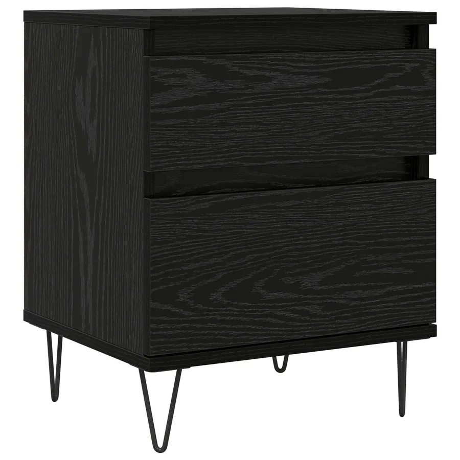 Armoire de lit Chêne noir 40 x 35 x 50 cm Bois d'ingénierie - 2