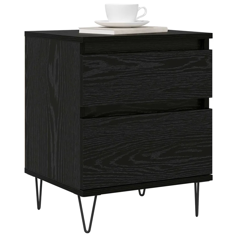 Armoire de lit Chêne noir 40 x 35 x 50 cm Bois d'ingénierie - 3