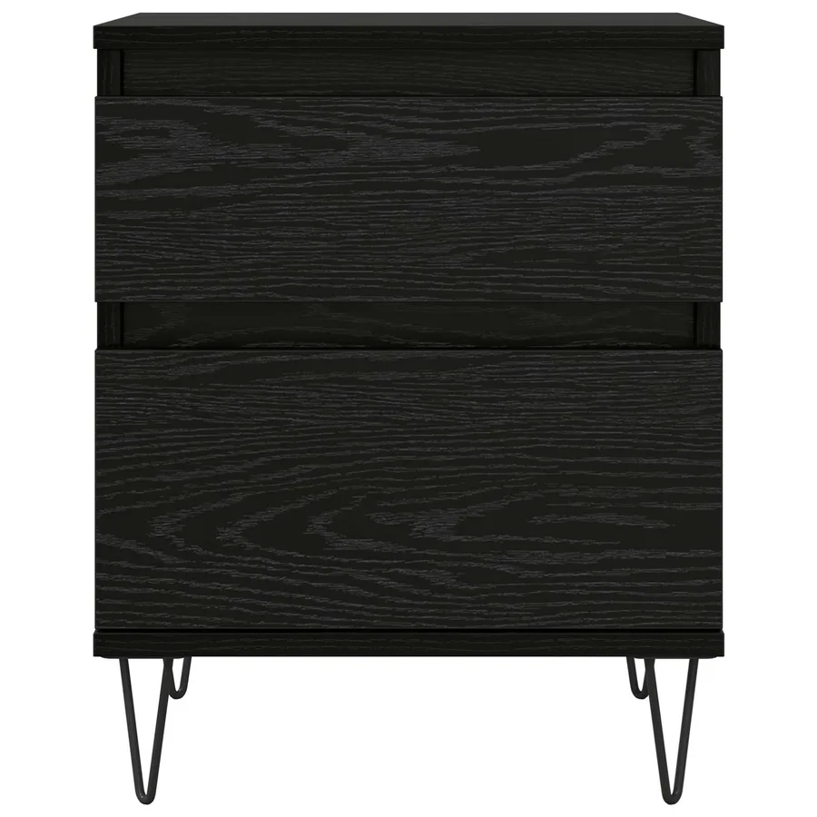 Armoire de lit Chêne noir 40 x 35 x 50 cm Bois d'ingénierie - 5