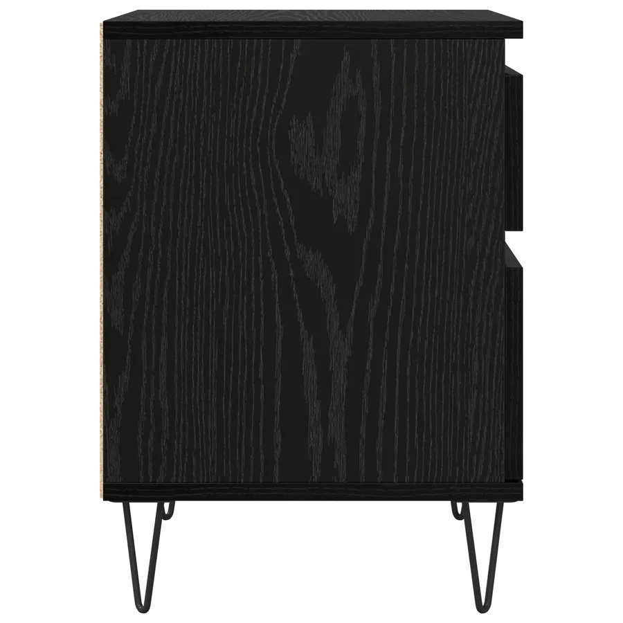Armoire de lit Chêne noir 40 x 35 x 50 cm Bois d'ingénierie - 6