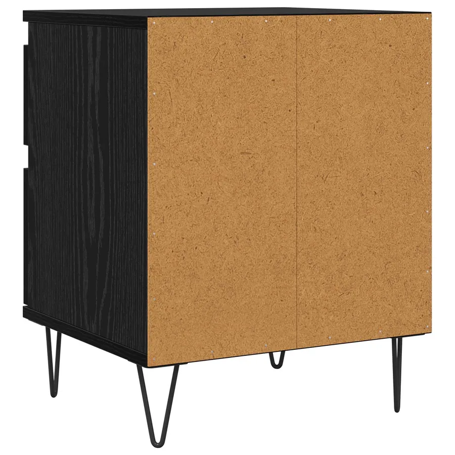 Armoire de lit Chêne noir 40 x 35 x 50 cm Bois d'ingénierie - 7