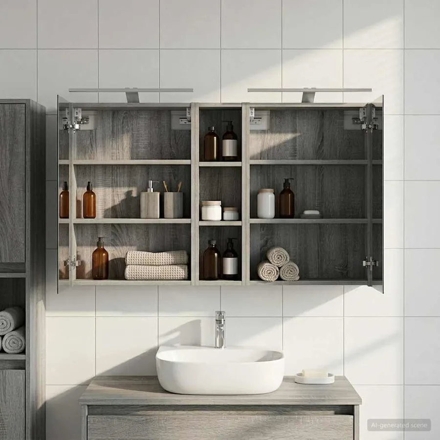Ensemble de Meubles de Salle de Bain 3 pcs 120 x 14,5 x 70 cm - 4