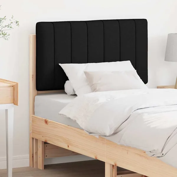 Tête de lit capitonnée Marron et Noir 80 cm Pin massif
