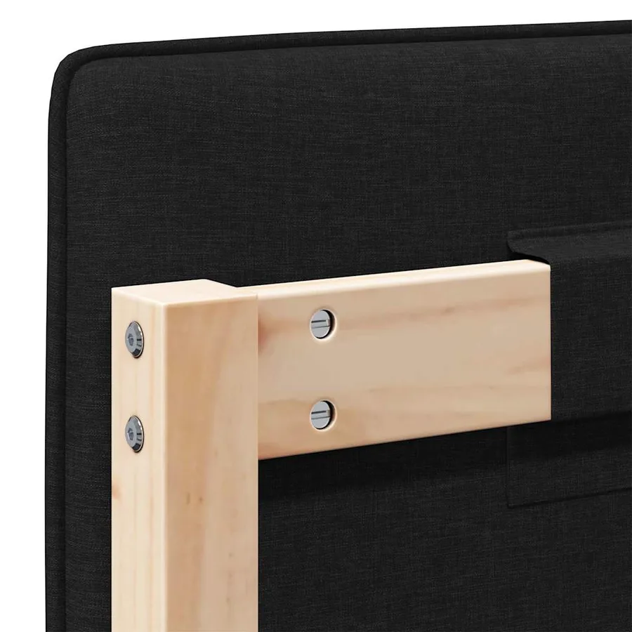 Tête de lit capitonnée Marron et Noir 80 cm Pin massif - 10