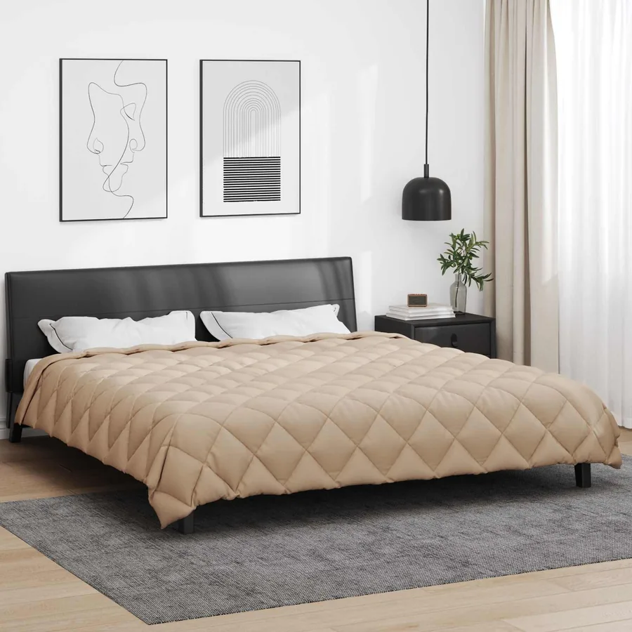 Duvet d'hiver Taupe 200 x 220 cm Microfibre