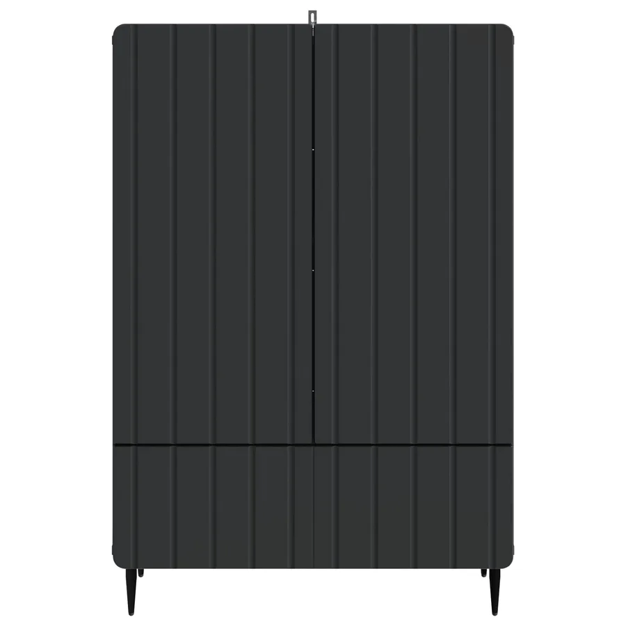 Buffet avec tiroir Noir 66 x 34,5 x 97 cm Bois d'ingénierie - 5
